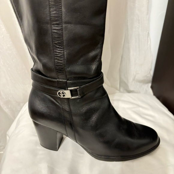 Giani Bini Women's Black Leather Rozario Memory Foam Dress Boots Size 10 - Picture 6 of 8